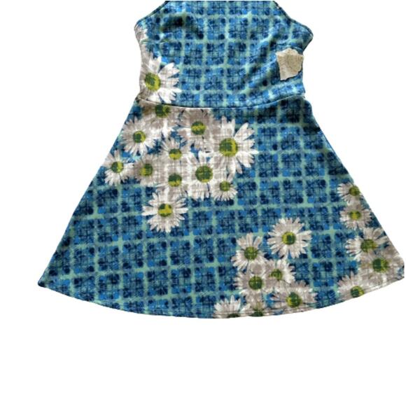 Alterd State Dress Blue White Daisy Halter Neck Sleeveless Mini Dress Medium NEW - Picture 10 of 12